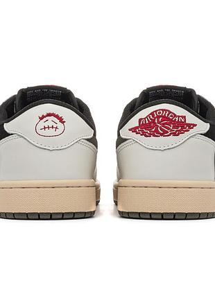 Чоловічі кросівки nike air jordan 1 low og x travis scott olive7 фото