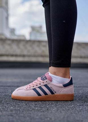 Кроссовки в стиле adidas spezial pink blue