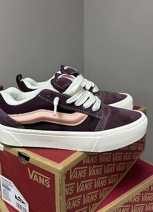 Кеды vans knu skool original burgundy pink