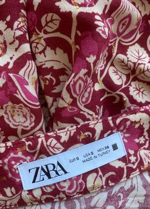 Літня спідниця на запах zara квітковий принт віскоза летняя юбка из вискозы на запах зара цветочный принт3 фото