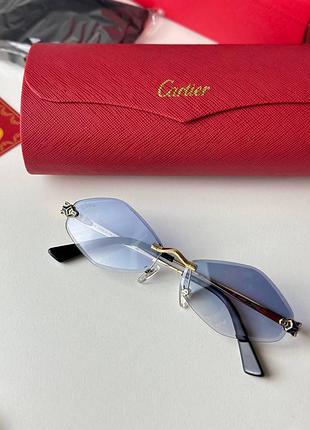 Очки солнцезащитные ромбы брендовые в стиле cartier