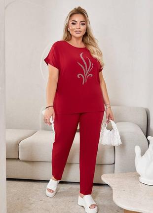 Женский костюм, блуза и штаны, софт