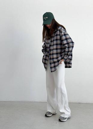 Последние! клетчатая рубашка удлиненный хлопок коттон клетка под zara mango h&m фланелевые красная зеленая синяя коричневая7 фото