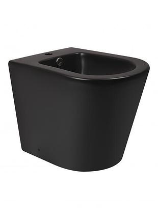 Биде напольное qtap scorpio 530x360x395 matt black qt14441003cmb