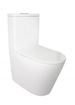 Унитаз-компакт qtap stork/swan безободковый с сиденьем soft-close qt15222178w