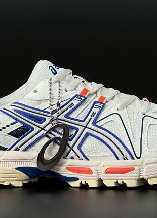 Asics gel-kahana 8 кроссовки мужские акс весенние летние демисезонные низкие кожа кожа кожаные сетка легкие текстильные топ качество белые с бежевым3 фото