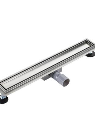 Трап из нержавеющей стали qtap taurus tile700 линейный с сухим затвором под плитку