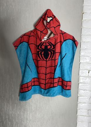 Детское полотенце накидка с капюшоном spider man george на мальчика 1-6p