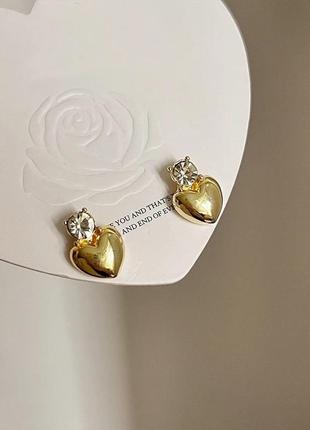 Сережки делікатні серця