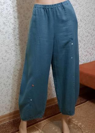 Брюки dw-shop бохо штани льон лляні р. eur 42