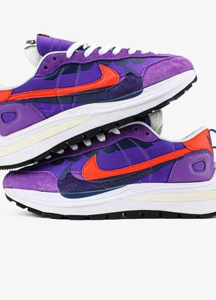 Кроссовки мужские sacai x nike vaporwaffle "dark iris8 фото