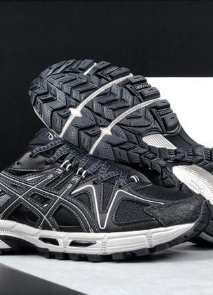 Мужские кроссовки asics gel-kahana 8 black white ассикс черного с белым цветами