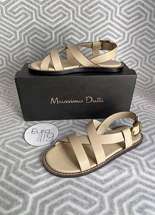 Сандалії massimo dutti жіночі бежеві босоніжки