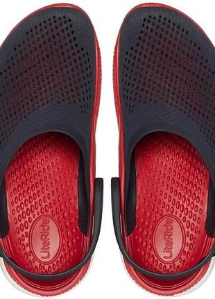 Сабо, клоги мужские крокс crocs literide 360 clog цвет синий/красный.3 фото