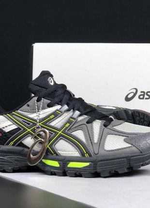 Чоловічі кросівки asics gel-kahana 8 grey light green асікс сірого з салатовим кольорів2 фото