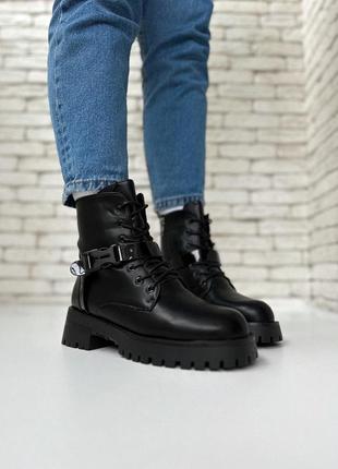 Новые черные зимние ботинки ботинки натуральный мех5 фото