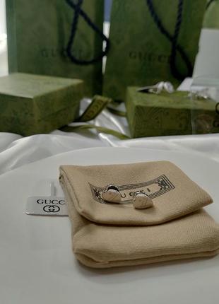 Срібні сережки gucci3 фото