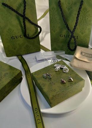 Серебряные серьги gucci4 фото