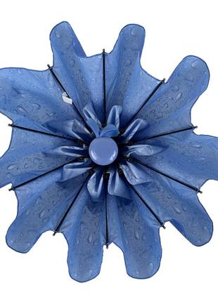 Женский зонт полуавтомат "капли дождя" от s&l на 10 спиц, голубой, 01605р-3