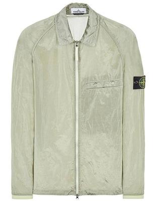 Сорочка stone island 12321 nylon metal overshirt olive m