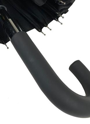 Полуавтоматический мужской зонт-трость на 16 спиц от toprain, черный, 01003-1