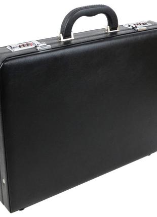 Чоловічий кейс дипломат з екошкіри portfolio s1645431 чорний