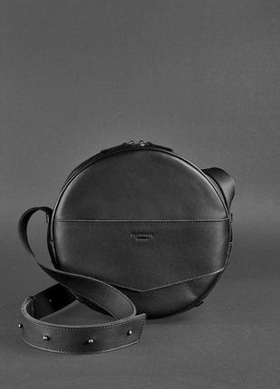 Кругла сумка-рюкзак blanknote чорний (bn-bag-30-g)
