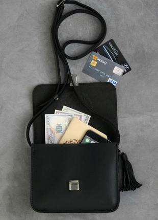 Бохо сумка blanknote лілу чорний (bn-bag-3-g-man)3 фото