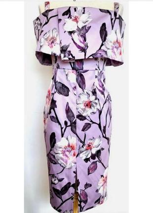 Шикарное платье* вечернее*для фотосессии* платье миди*с цветочным принтом