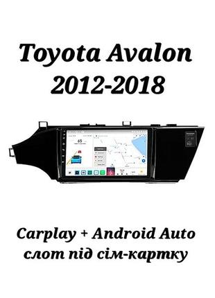 Магнитола android toyota avalon 2012-2018, 4/64, 8 ядер, carplay, слот под сим-карту + рамка!