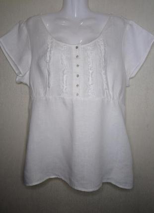 🌸🕊️🌿 ... блуза женская белая лен р.52-54 ... 🌿🕊️🌸