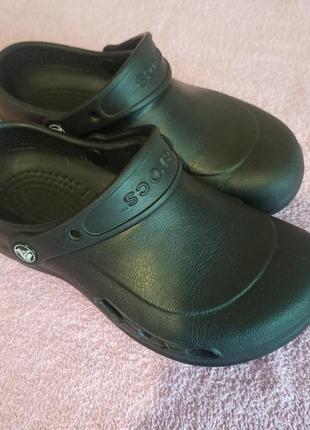Шлепанцы сабо кроксы черные оригинал crocs
