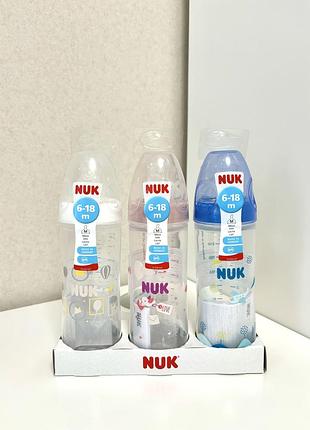 Нова пляшечка для годування nuk 250 мл 6-18 міс