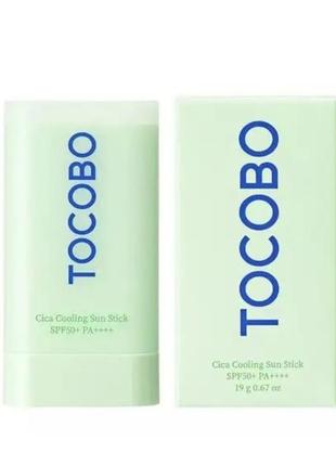 Солнцезащитный сток с охлаждающим эффектом tocobo cica cooling sun stick spf50+ pa++++ 18 г