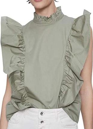 Блуза блузка с воланами zara