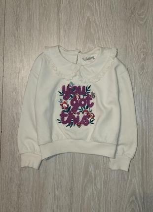 Свитшот, свитер с воротничком от nutmeg на 4-5 лет