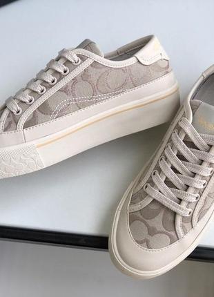 Шкіряні кеди кросівки coach