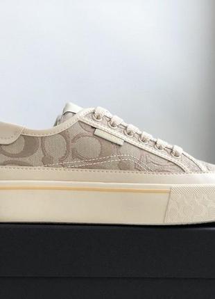 Шкіряні кеди кросівки coach