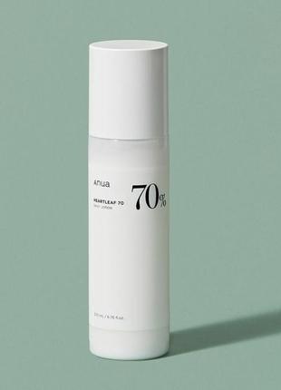 Заспокійливий та зволожувальний лосьйон для обличчя anua - heartleaf 70% daily lotion , 200 мл