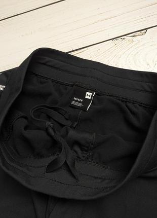 Мужские чёрные спортивные штаны с лампасами under armour андер армор оригинал10 фото
