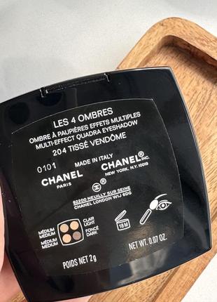 Палетка теней chanel les 4 ombres4 фото