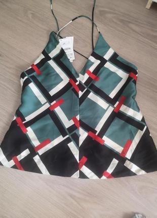 Атласная майка от zara новый.