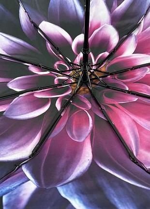 Женский зонт полуавтомат с двойной тканью от susino на 9 спиц, с принтом цветка...