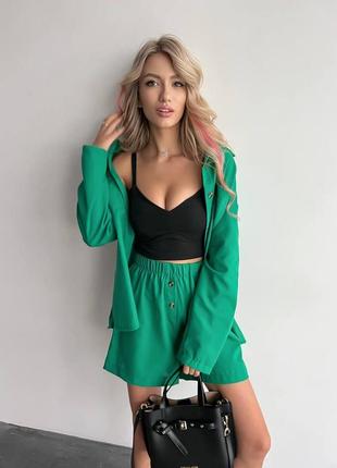 Костюм из льна 💚5 фото