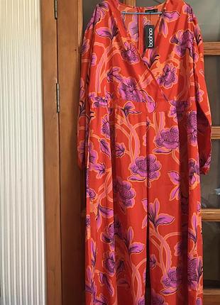 Легкий комбинезон брюки палаццо boohoo 64-66