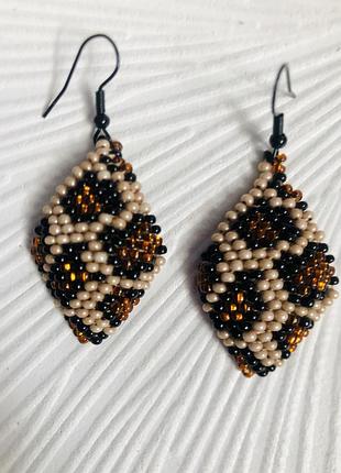 Серьги леопард