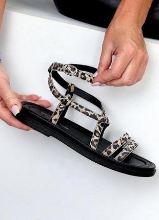 Універсальні замшеві жіночі бежеві літні босоніжки натуральна замша літо4 фото