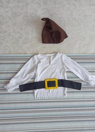 Карнавальный маскарадный костюм гном гномик эльф помощник санты