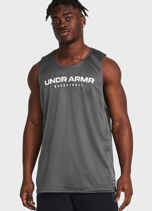 Under armour
мужская серая двусторонняя майка baseline reversible tank