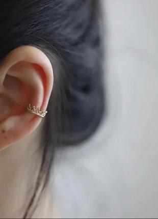 Серьга каффа из титана
